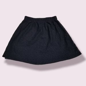 No Boundaries Mini Skirt Black Lace Small